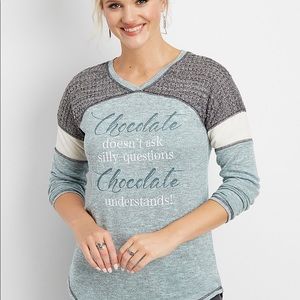Chocolate quote long sleeve